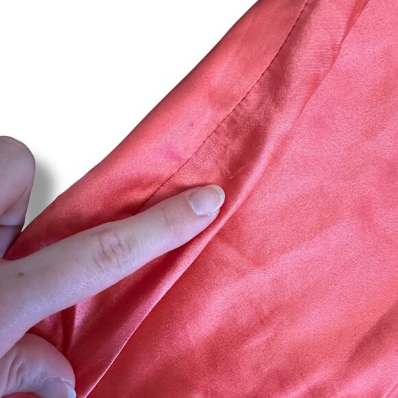 Frederick’s of Hollywood Coral Pink Lace‎ Satin Babydoll Slip Dress Lingerie M - Picture 5 of 10